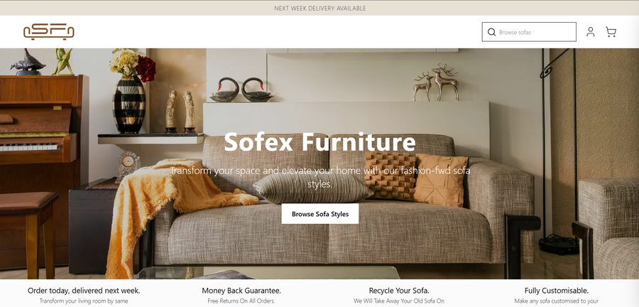 Sofex Furniture screenshot